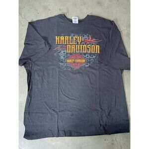 Harley Davidson Mens XXL Y2K Tribal T-shirt Black NWOT